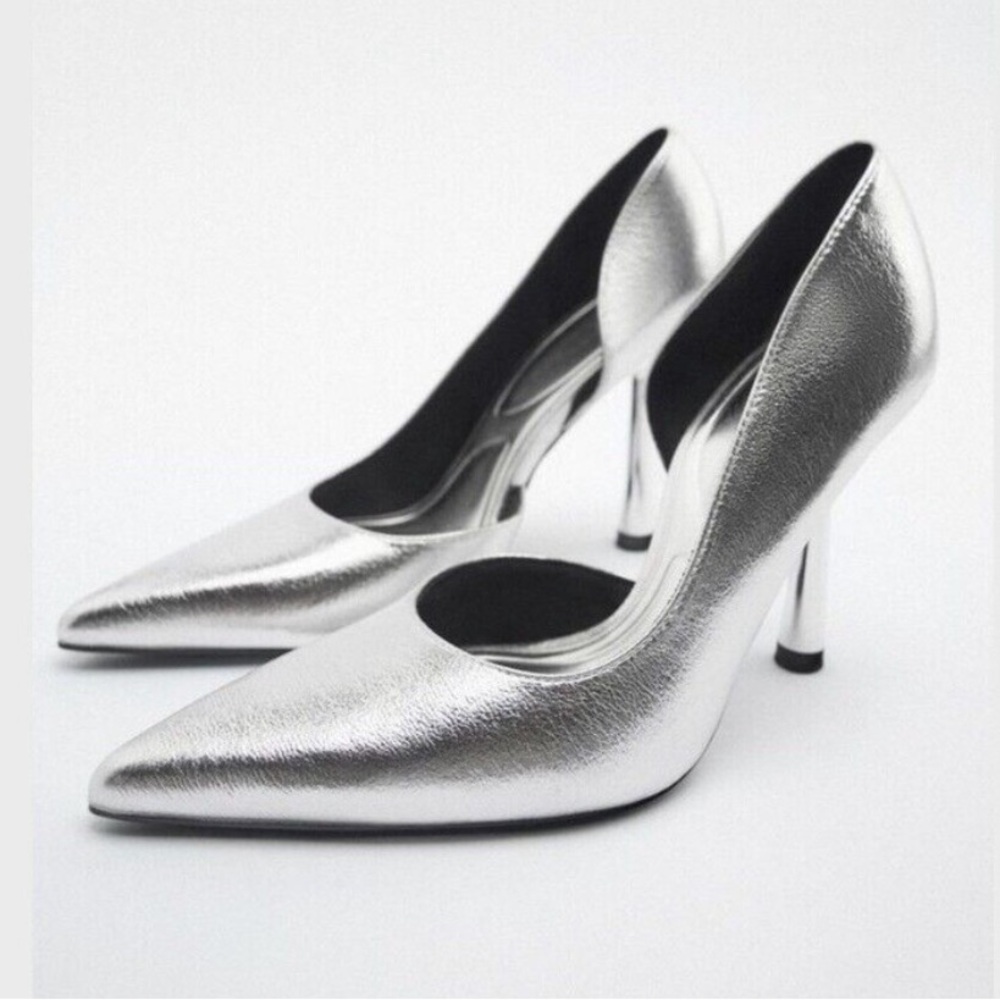 Zara silver heels